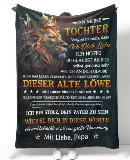 Besonderes Geschenk für deinen Tochter – Decke von Papa