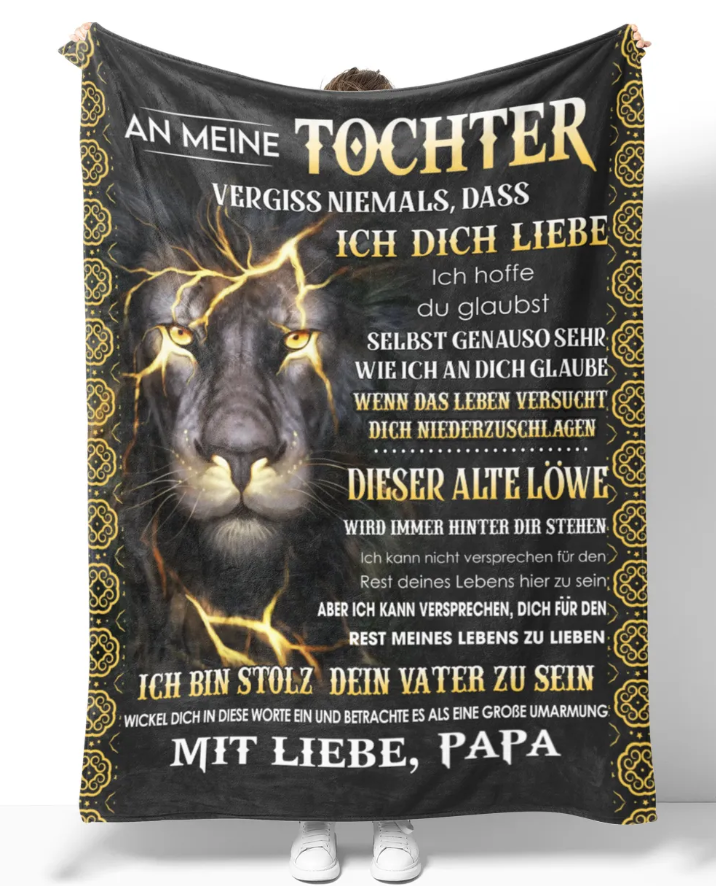 Besonderes Geschenk für deinen Tochter – Decke von Papa