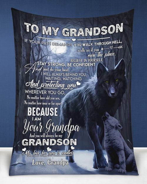 Special Gift For Your Grandson Blanket - From Grandpa (SKUB10-93)