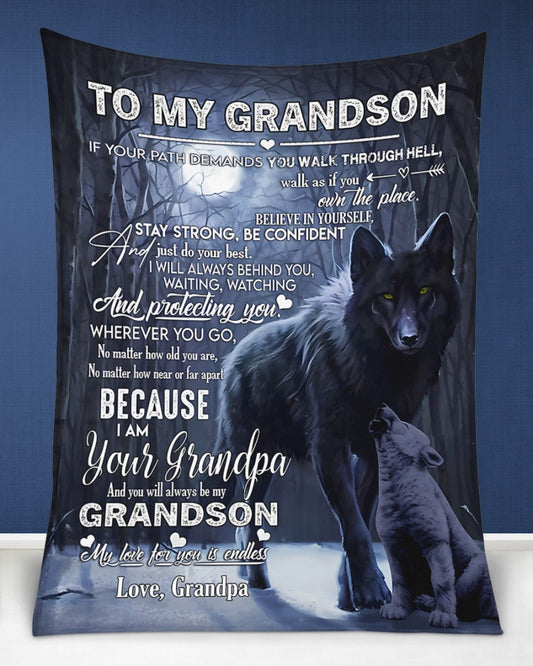 Special Gift For Your Grandson Blanket - From Grandpa (SKUB10-93)