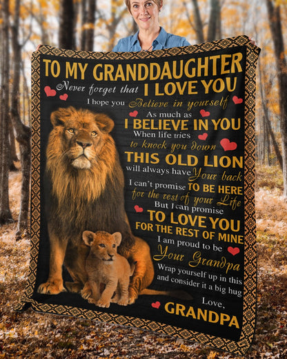 Special Gift For Your Granddaughter Blanket - From Grandpa