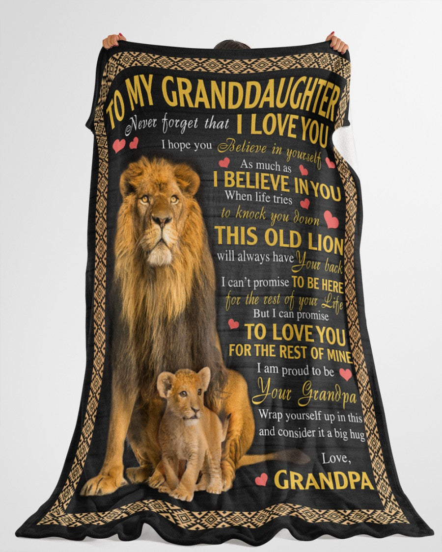 Special Gift For Your Granddaughter Blanket - From Grandpa (SKUB07-184)