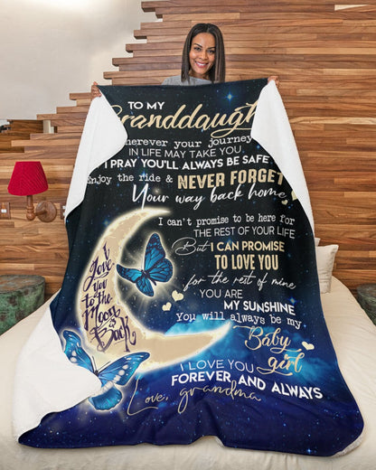 Special Gift For Your Granddaughter Blanket - From Grandma (SKUB12-85)