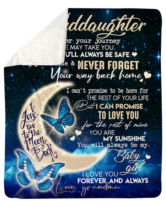 Special Gift For Your Granddaughter Blanket - From Grandma (SKUB12-85)