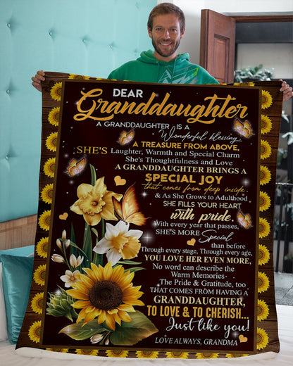 Special Gift For Your Granddaughter Blanket - From Grandma