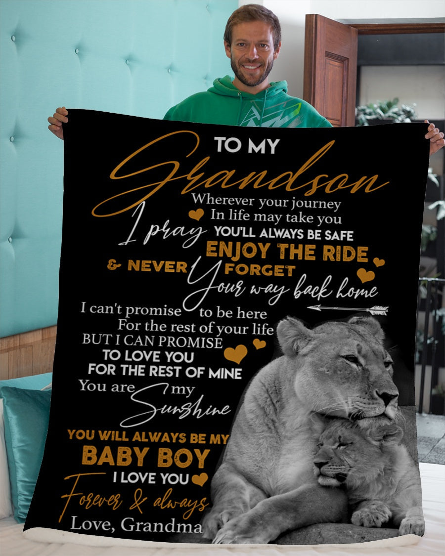 Special Gift For Your Grandson Blanket - From Grandma (SKUB07-185)