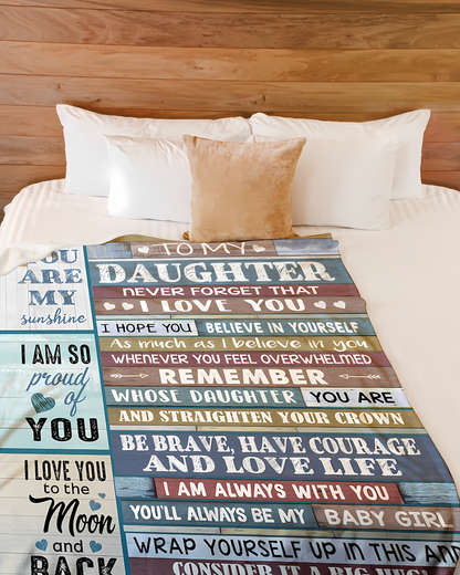 Special Gift For Your Daughter Blanket - From Dad