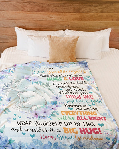 Special Gift For Your Great Granddaughter Blanket - From Great Grandma (SKUB06-70)