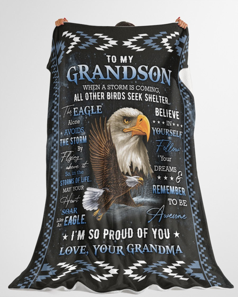 Special Gift For Your Grandson Blanket - From Grandma (SKUB06-83)