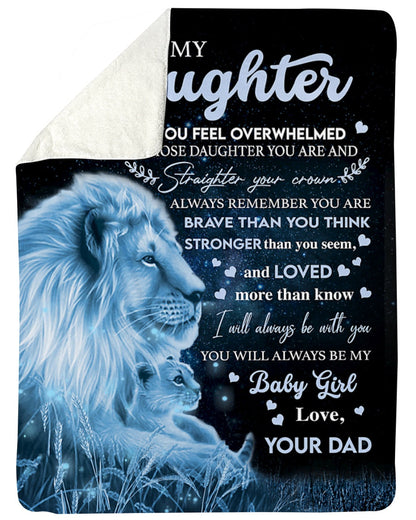 Special blanket for Daughter - From Dad blanket (SKU2609-311)