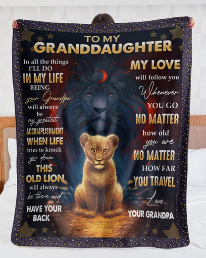 Special Gift For Your Granddaughter Blanket - From Grandpa