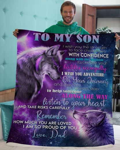 Special blanket for Son - From Dad blanket (SKUB07-19)