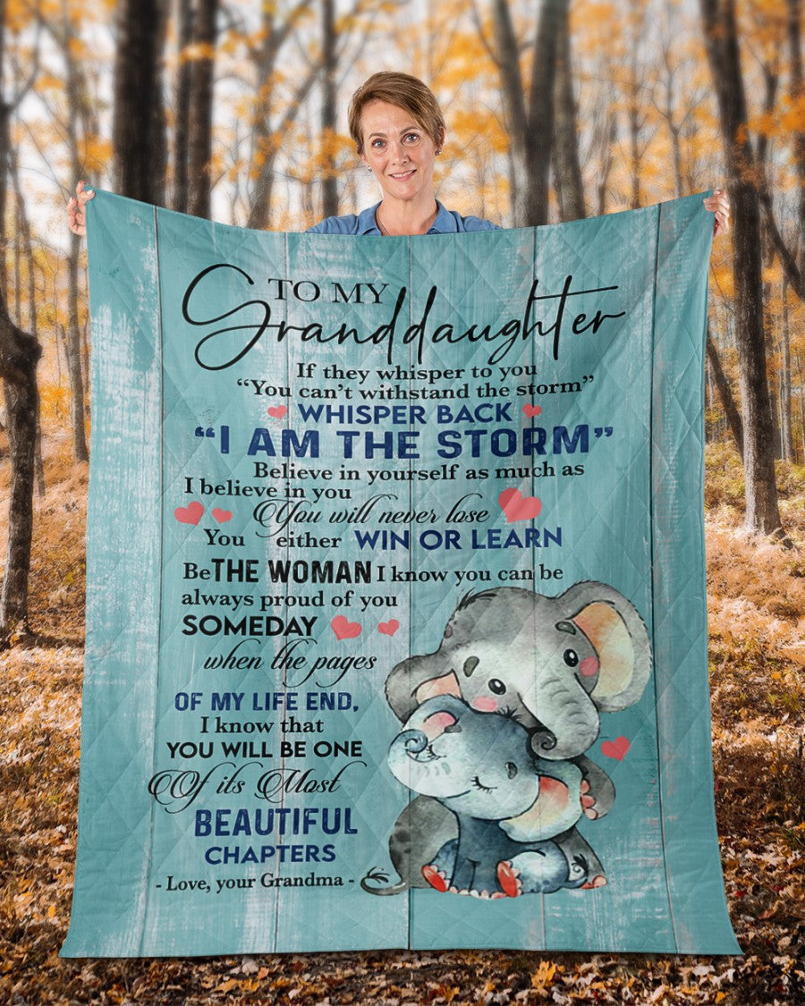 Special Gift For Your Granddaughter Blanket - From Grandma (SKUB12-84)