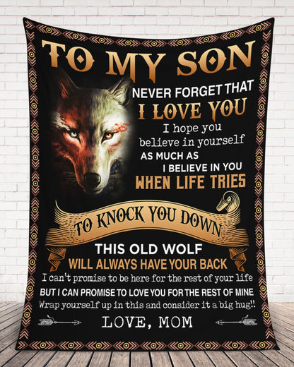Special Gift For Your Son Blanket - From Mom (SKUB06-108)