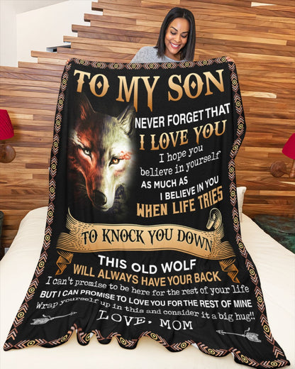 Special Gift For Your Son Blanket - From Mom (SKUB06-108)