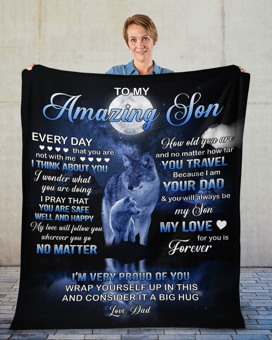 Special blanket for Son - From Dad blanket (SKU2608-582)