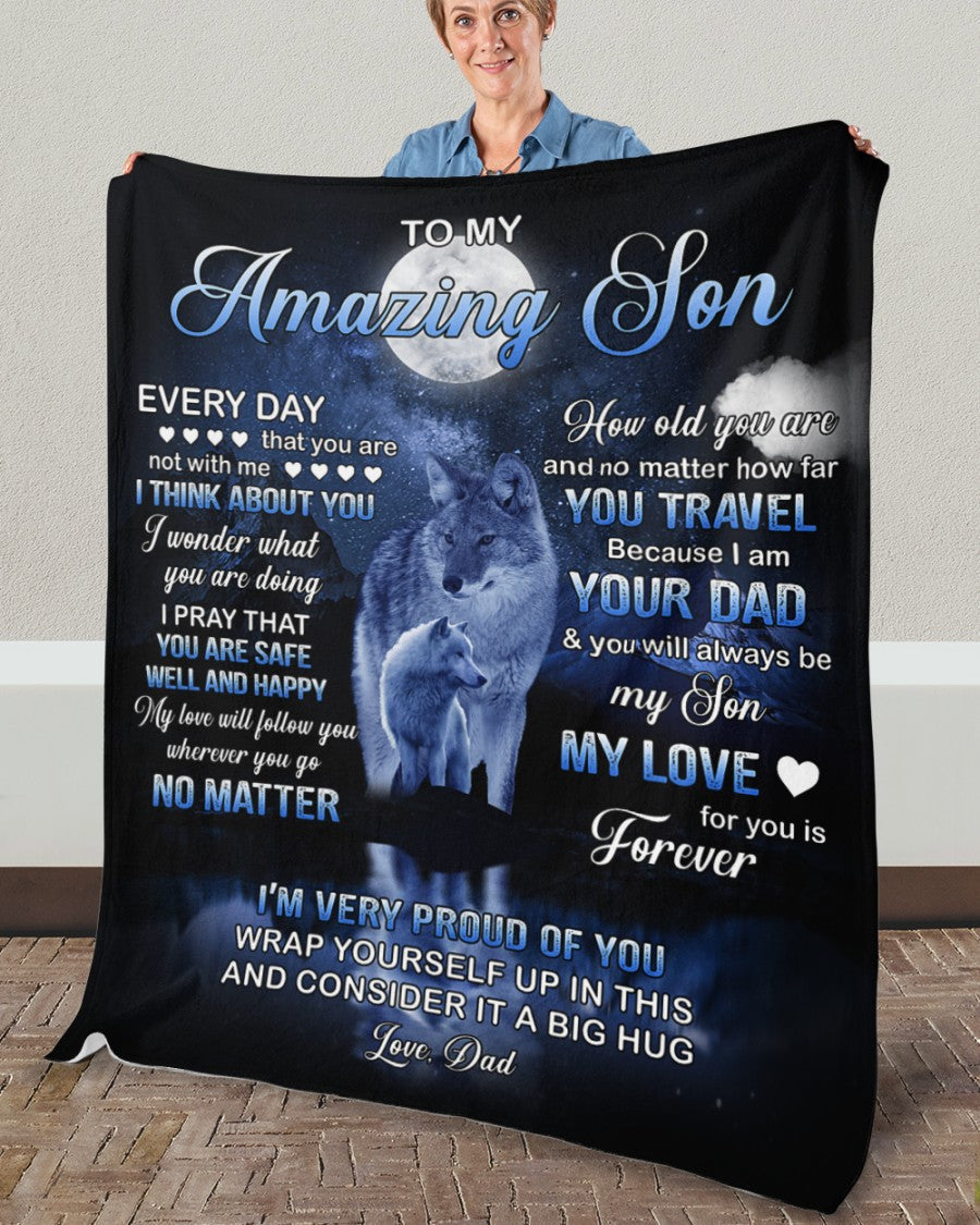 Special blanket for Son - From Dad blanket (SKU2608-582)