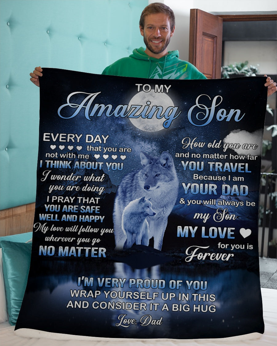 Special blanket for Son - From Dad blanket (SKU2608-582)