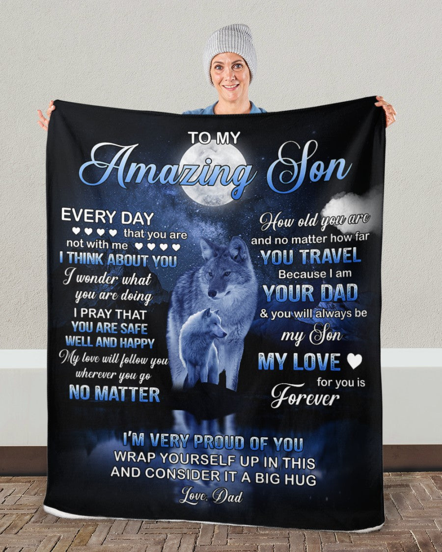 Special blanket for Son - From Dad blanket (SKU2608-582)