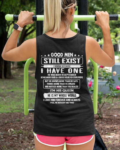 SEPTEMBER - GOOD MEN STILL EXIST I KNOW BECAUSE I HAVE ONE - GIFT FOR WIFE FROM HUSBAND - TRNN09 (SKU2607-174-09)