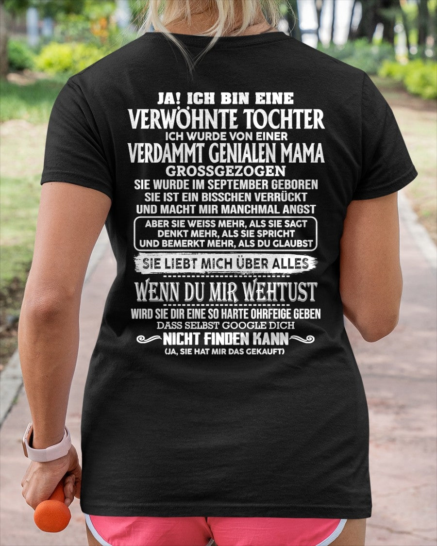 SEPTEMBER - VERDAMMT GENIALEN MAMA – T-Shirt von Mama an Tochter - DEU/TRNN09 (SKU2605-341-09)
