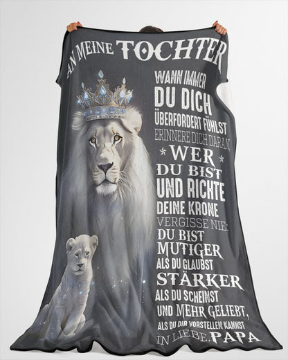 DECKE FÜR TOCHTER - GESCHENK VOM VATER - GESCHENK FÜR KOMFORT & WÄRME NTTD00 (SKUB09-81)