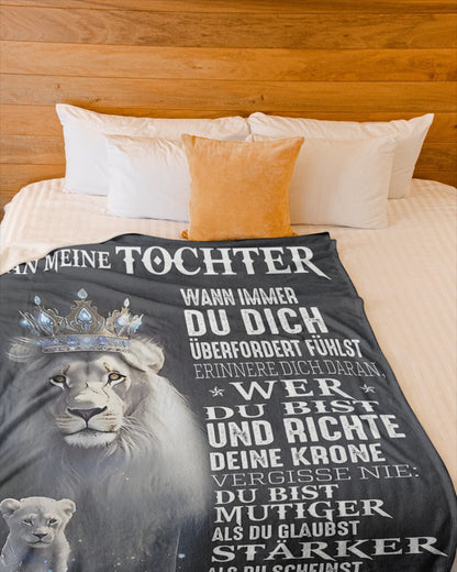 DECKE FÜR TOCHTER - GESCHENK VOM VATER - GESCHENK FÜR KOMFORT & WÄRME NTTD00 (SKUB09-81)