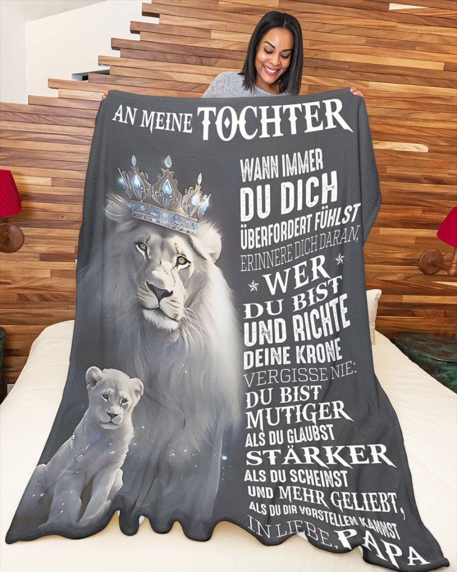 DECKE FÜR TOCHTER - GESCHENK VOM VATER - GESCHENK FÜR KOMFORT & WÄRME NTTD00 (SKUB09-81)