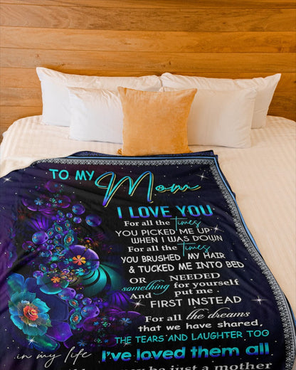 TO MY MOM - GIFT FOR MOTHER - Sherpa Fleece Quilt Blanket (SKUB-BLK-DAU01)