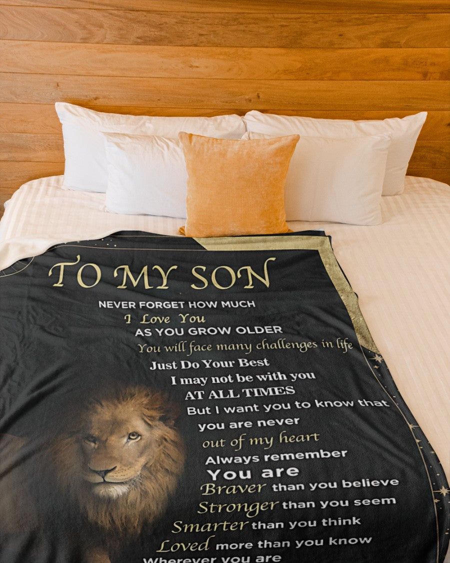 TO MY SON - GIFT FOR SON - Sherpa Fleece Quilt Blanket (SKUB12-90)