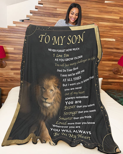 TO MY SON - GIFT FOR SON - Sherpa Fleece Quilt Blanket (SKUB12-90)