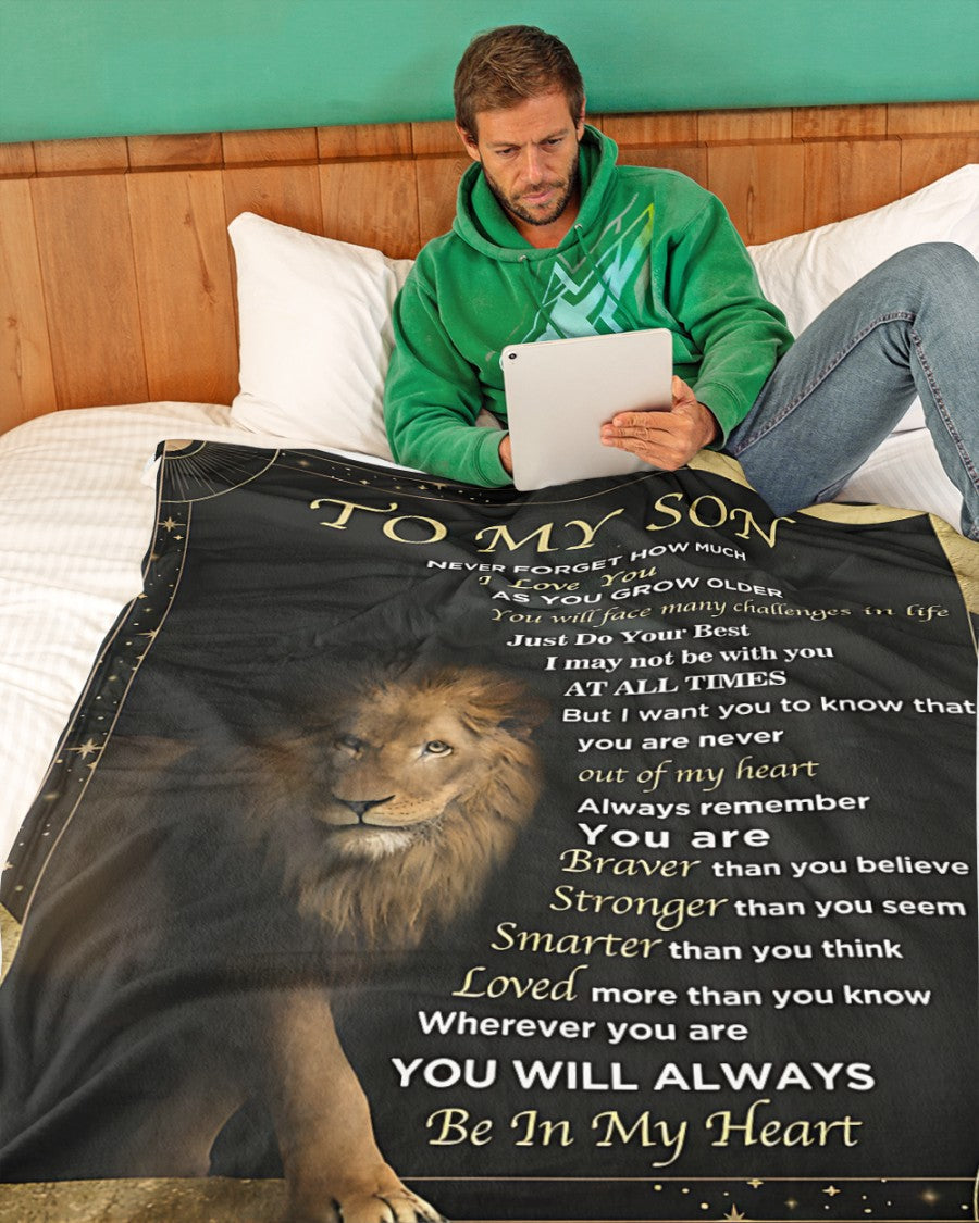 TO MY SON - GIFT FOR SON - Sherpa Fleece Quilt Blanket (SKUB12-90)