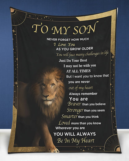 TO MY SON - GIFT FOR SON - Sherpa Fleece Quilt Blanket (SKUB12-90)