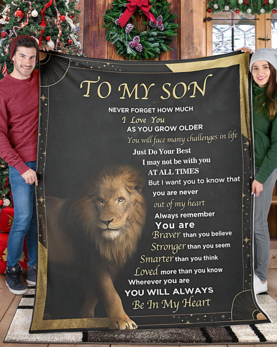 TO MY SON - GIFT FOR SON - Sherpa Fleece Quilt Blanket (SKUB12-90)