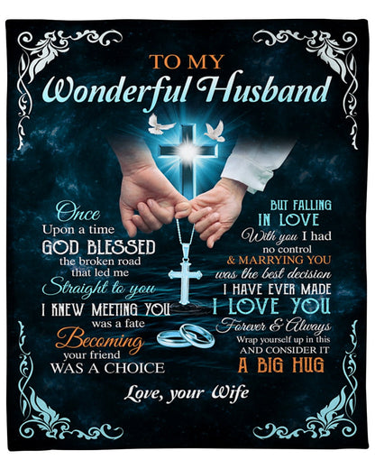 TO MY HUSBAND - GIFT FOR HUSBAND - Sherpa Fleece Quilt Blanket