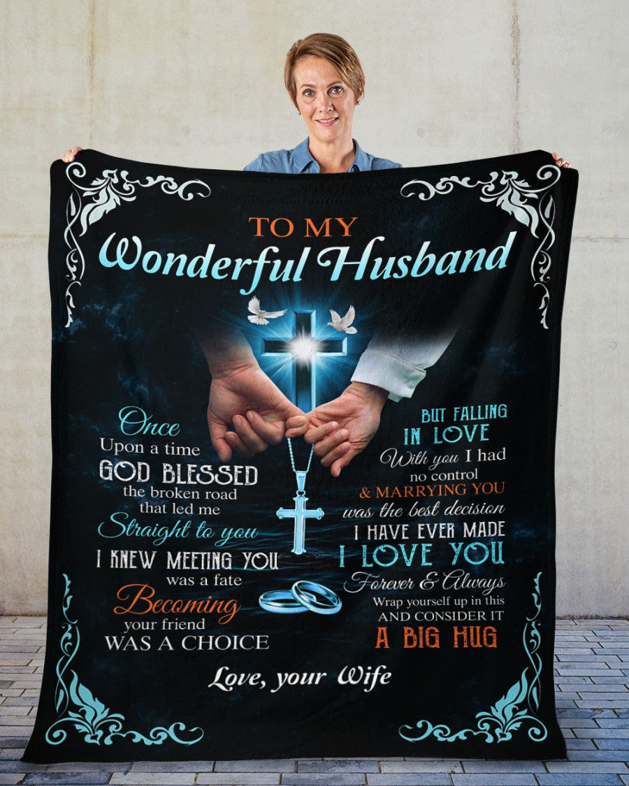 TO MY HUSBAND - GIFT FOR HUSBAND - Sherpa Fleece Quilt Blanket