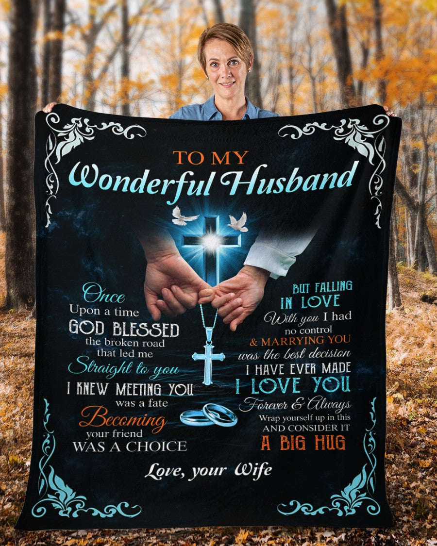 TO MY HUSBAND - GIFT FOR HUSBAND - Sherpa Fleece Quilt Blanket