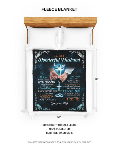 TO MY HUSBAND - GIFT FOR HUSBAND - Sherpa Fleece Quilt Blanket