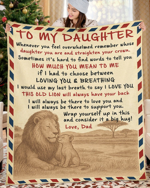 TO MY DAUGHTER - GIFT FOR DAUGHTER - Sherpa Fleece Quilt Blanket