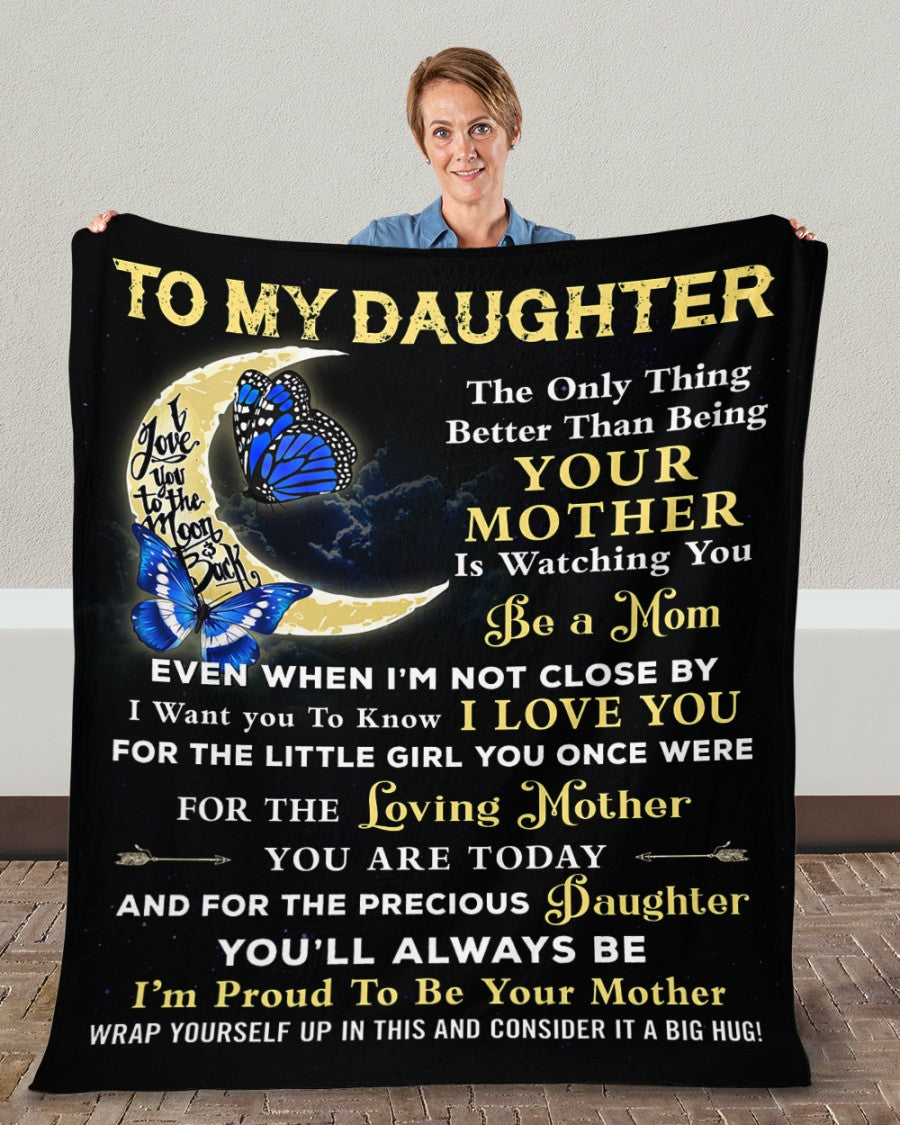 TO MY DAUGHTER - GIFT FOR DAUGHTER - Sherpa Fleece Quilt Blanket