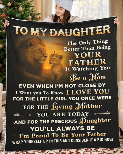 TO MY DAUGHTER - GIFT FOR DAUGHTER - Sherpa Fleece Quilt Blanket