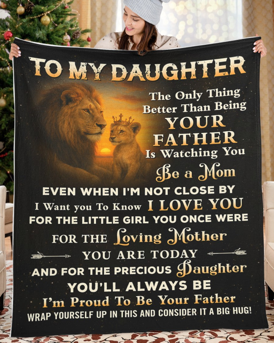 TO MY DAUGHTER - GIFT FOR DAUGHTER - Sherpa Fleece Quilt Blanket