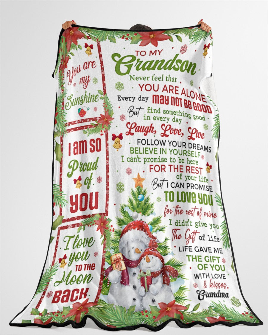 BLANKET FOR GRANDSON – COMFORT & WARMTH CHRISTMAS GIFT FROM GRANDMA  Sherpa Fleece Quilt Blanket NTTD00 (SKUB10-183)