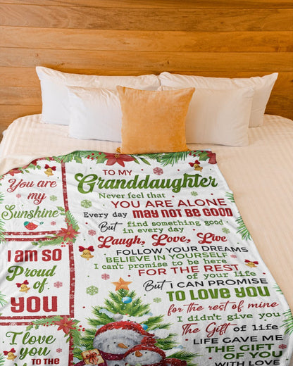 BLANKET FOR GRANDDAUGHTER – COMFORT & WARMTH CHRISTMAS GIFT FROM GRANDPA  Sherpa Fleece Quilt Blanket NTTD00 (SKUB10-184)