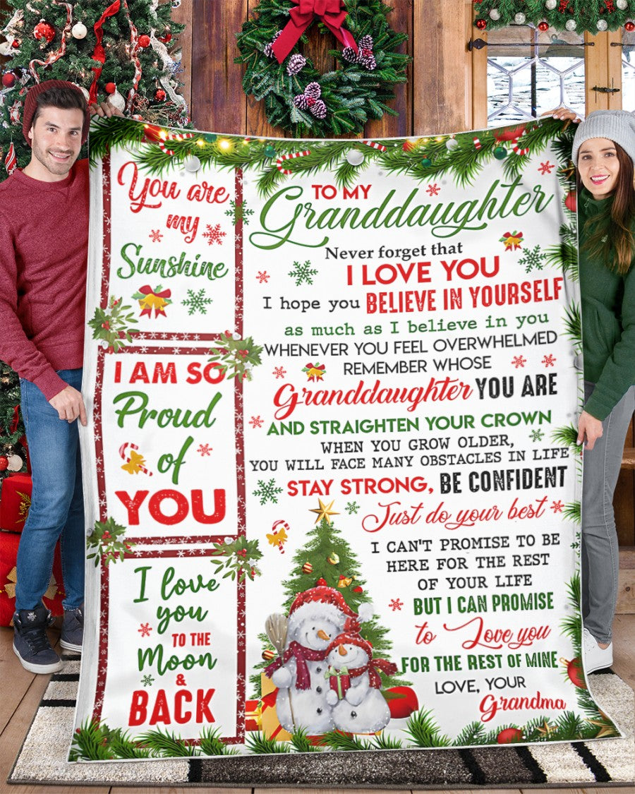 BLANKET FOR GRANDDAUGHTER – COMFORT & WARMTH CHRISTMAS GIFT FROM GRANDMA  Sherpa Fleece Quilt Blanket NTTD00
