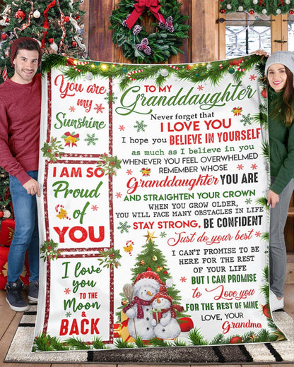 BLANKET FOR GRANDDAUGHTER – COMFORT & WARMTH CHRISTMAS GIFT FROM GRANDMA  Sherpa Fleece Quilt Blanket NTTD00