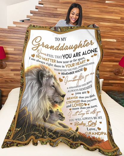 BLANKET FOR GRANDDAUGHTER – COMFORT & WARMTH GIFT FROM GRANDPA  Sherpa Fleece Quilt Blanket NTTD00 (SKUB11-54)