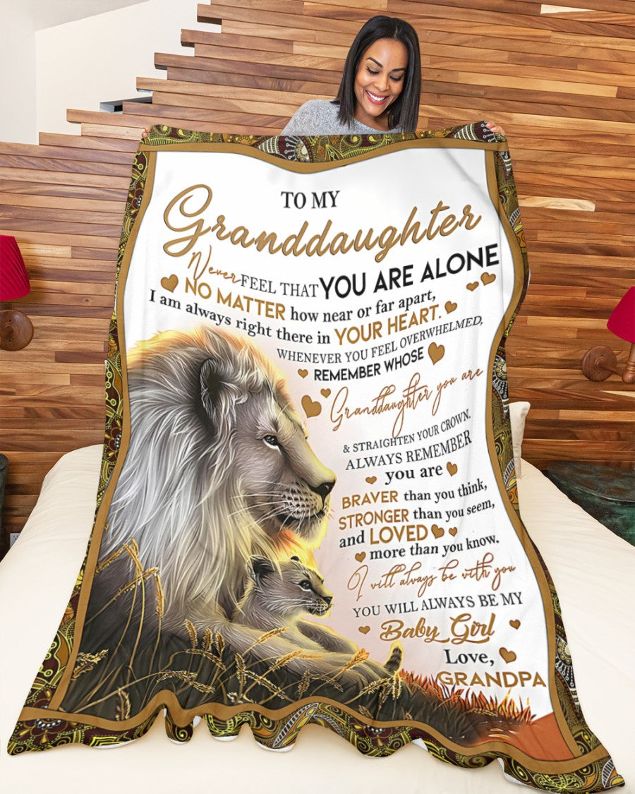 BLANKET FOR GRANDDAUGHTER – COMFORT & WARMTH GIFT FROM GRANDPA  Sherpa Fleece Quilt Blanket NTTD00 (SKUB11-54)