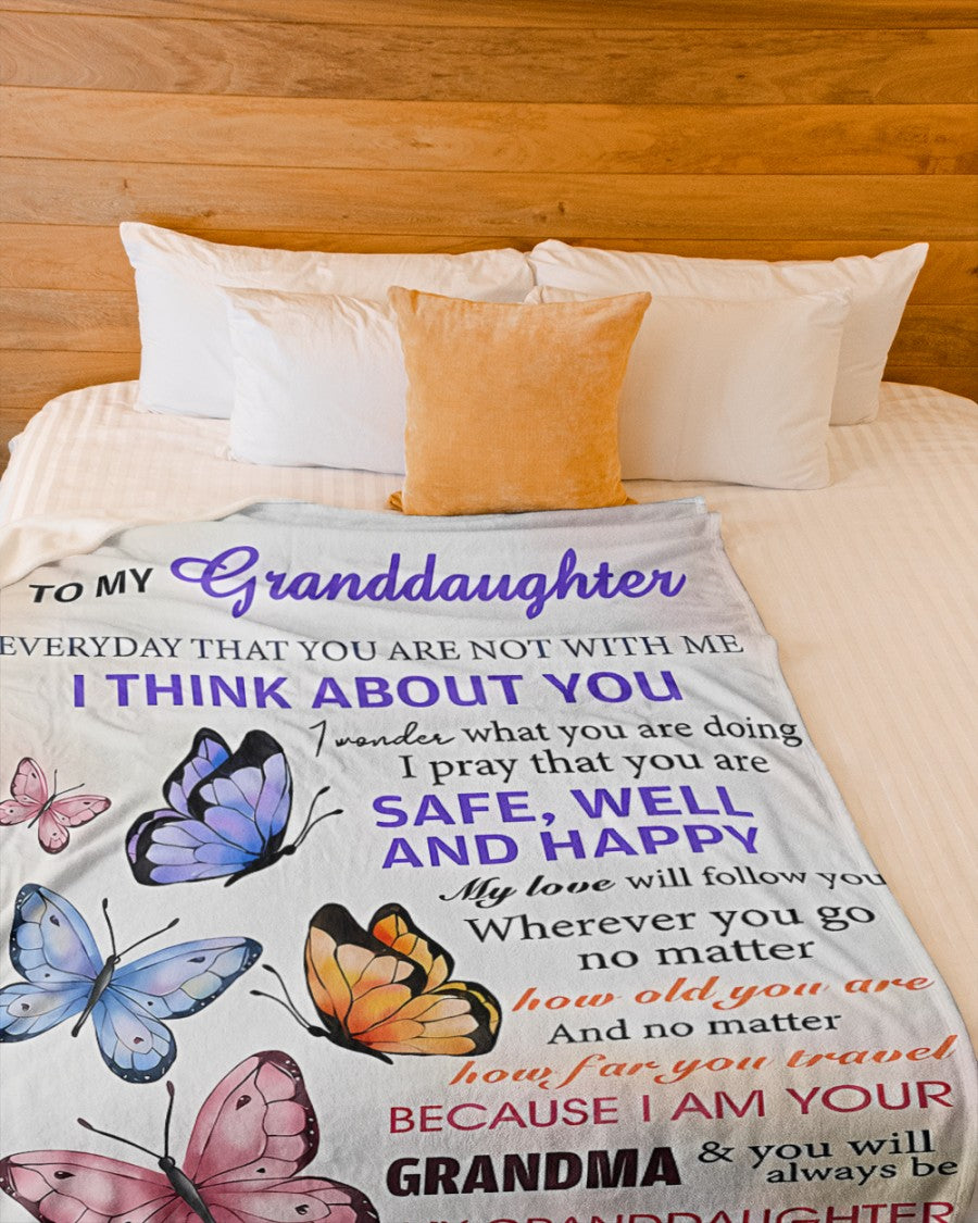 BLANKET FOR GRANDDAUGHTER – COMFORT & WARMTH GIFT FROM GRANDMA  Sherpa Fleece Quilt Blanket NTTD00 (SKUB-BLK-GMD1)