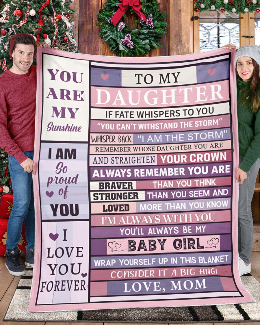BLANKET FOR DAUGHTER – COMFORT & WARMTH GIFT FROM MOM Sherpa Fleece Quilt Blanket NTTD00 (SKUB11-BLK-05)